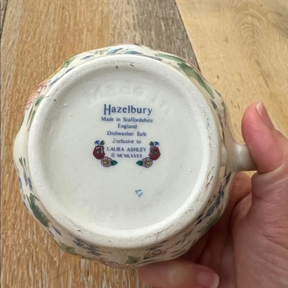 Vintage Laura Ashley Hazelbury Creamer 90s Floral Cottagecore As Is